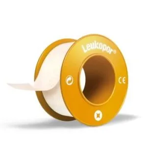 CEROTTO IN ROCCHETTO LEUKOPOR IPOALLERGENICO TESSUTO NON TESSUTO BIANCO 2,5X920 CM CON DISPENSER