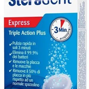 STERADENT TRIPLE ACTION PLUS 90 COMPRESSE PULENTI