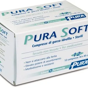 GARZA IN TESSUTO NON TESSUTO PURA SOFT 36X40CM 12 PEZZI