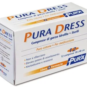 GARZA IN TESSUTO NON TESSUTO PURA SOFT 18X40CM 12 PEZZI