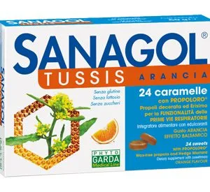 SANAGOL TUSSIS ARANCIA 24 CARAMELLE