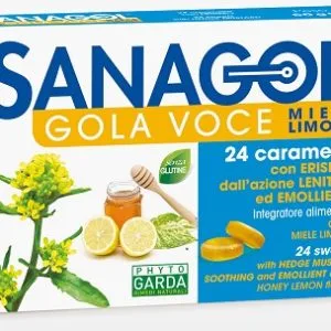 SANAGOL GOLA VOCE MIELE LIMONE 24 CARAMELLE