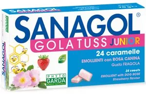 SANAGOL GOLA TUSS JUNIOR FRAGOLA 24 CARAMELLE