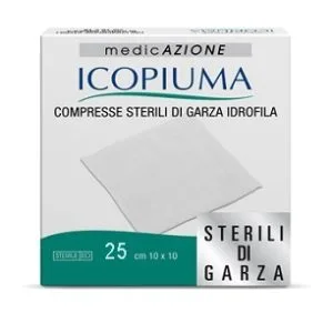 ICOPIUMA GARZA COMPRESSA IDROFILA 10X10CM 25 PEZZI