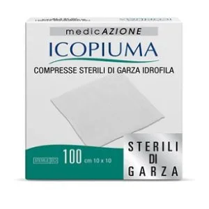 ICOPIUMA GARZA COMPRESSA IDROFILA 10X10CM 100 PEZZI