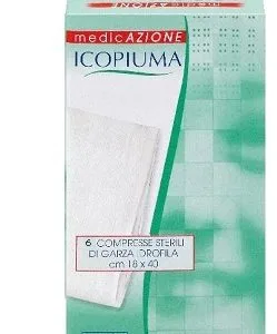 ICOPIUMA GARZA COMPRESSA IDROFILA 18X40CM 6 PEZZI