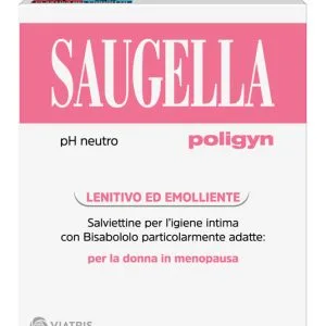 SAUGELLA POLIGYN PH NEUTRO SALVIETTINE IGIENE INTIMA LENITIVO ED EMOLLIENTE 10 PEZZI