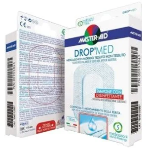 MEDICAZIONE COMPRESSA AUTOADESIVA DERMOATTIVA IPOALLERGENICA AERATA MASTER-AID DROP MED 10X8 5 PEZZI