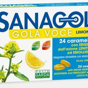 SANAGOL GOLA VOCE SENZA ZUCCHERO LIMONE 24 CARAMELLE