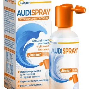 SOLUZIONE DI ACQUA DI MARE IPERTONICO AUDISPRAY JUNIOR IGIENE ORECCHIO SPRAY SENZA GAS 25 ML