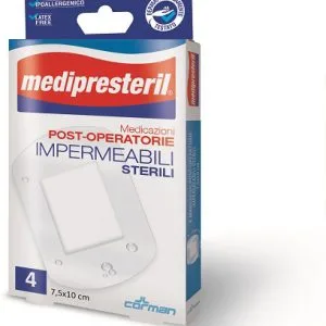MEDICAZIONE POST OPERATORIA MEDIPRESTERIL IMPERMEABILE 7,5X10CM 4 PEZZI