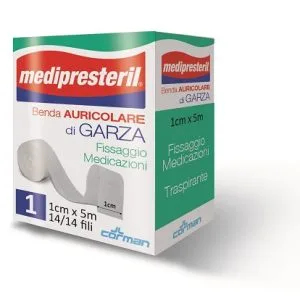 BENDA AURICOLARE MEDIPRESTERIL 12/8 FU M5X2CM 14/14 FILI