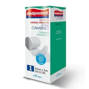 BENDA ORLATA MEDIPRESTERIL CAMBRIC M5X500CM 14/12 FILI