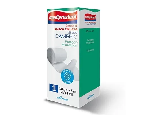 BENDA ORLATA MEDIPRESTERIL CAMBRIC M5X500CM 14/12 FILI