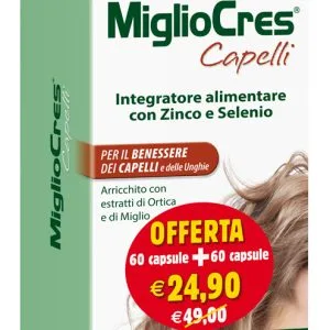 MIGLIOCRES CAPELLI 60 CAPSULE + 60 CAPSULE PROMOZIONE