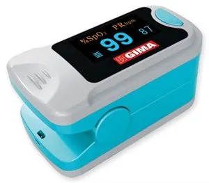 PULSOSSIMETRO DA DITO PULSOXIMETRO OXY-3 CON DISPLAY PER MISURAZIONE DIOSSIGENO NEL SANGUE E BATTITO CARDIACO CON CORDINO E BATTERIE