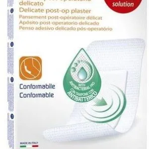 CEROTTO PIC SOFFIX MED IN TNT CON TAMPONE CENTRALE ASSORBENTE STERILE MONOUSO 10X15 CM ANTIBATTERICO 5 PEZZI