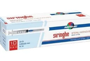 SIRINGA PER VENIPUNTURA MASTER-AID 2,5 ML 10 GAUGE 23 PEZZI