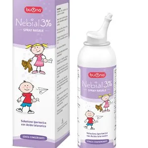 NEBIAL SOLUZIONE SALINA IPERTONICA DI SODIO CLORURO AL 3% CON ACIDO IALURONICO SPRAY NASALE 100 ML