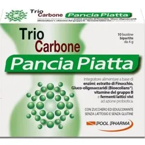 TRIOCARBONE PANCIA PIATTA 10 BUSTINE BIPARTITE 4 G