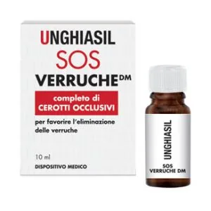 DISPOSITIVO MEDICO PER VERRUCHE IN FLACONE CON PENNELLINO 10 ML + 9 CEROTTI COPRIVERRUCA
