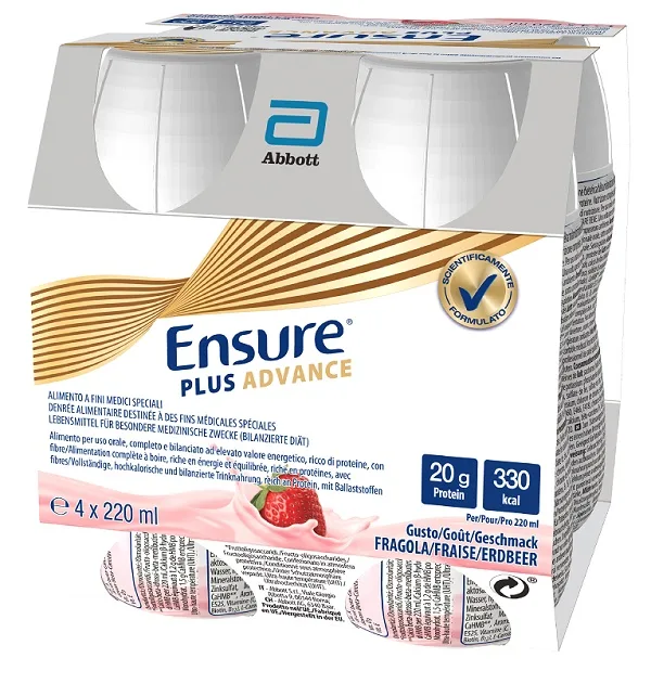 ENSURE PLUS ADVANCE FRAGOLA 4 BOTTIGLIE DA 220 ML