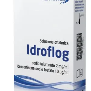 SOLUZIONE OFTALMICA IDROFLOG A BASE DI IALURONATO DI SODIO E IDROCORTISONE SODIO FOSFATO 15 FLACONCINI DA 0,5 ML