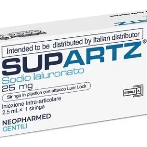 SIRINGA PRERIEMPITA INTRA-ARTICOLARE SUPARTZ ACIDO IALURONICO 25 MG 2,5 ML 1 PEZZO