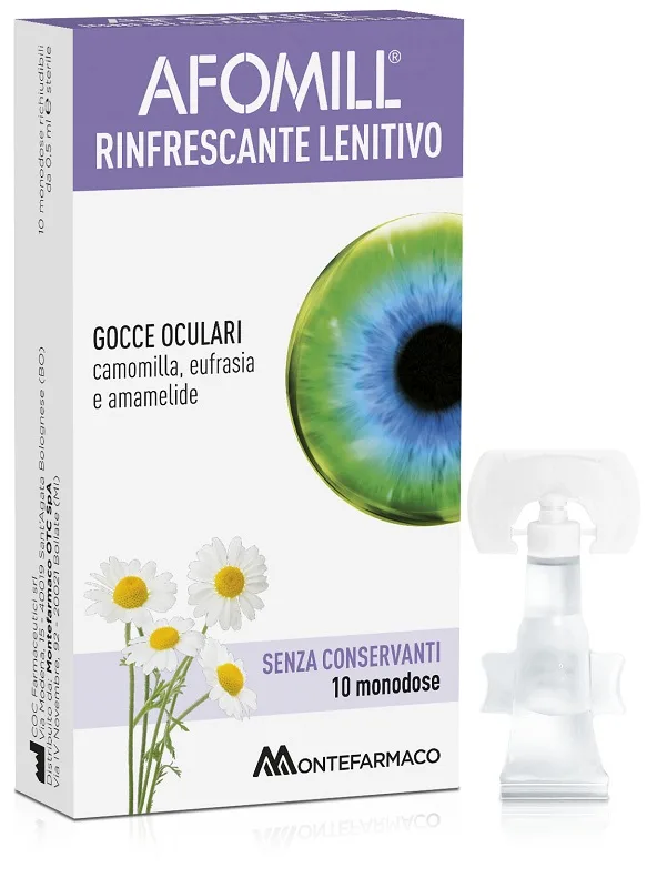 AFOMILL RINFRESCANTE SENZA CONSERVANTI 10 FIALE DA 0,5 ML