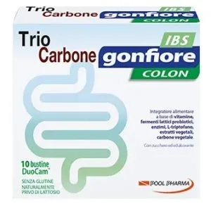 TRIOCARBONE GONFIORE IBS 10 BUSTE DUOCAM DA 2 G + 1,5 G