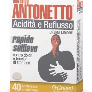 DIGESTIVO ANTONETTO ACIDITA' E REFLUSSO CREMA AL LIMONE 40 COMPRESSE MASTICABILI