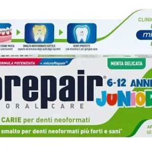 BIOREPAIR ORAL CARE JUNIOR 6-12 ANNI DENTIFRICIO PROTEZIONE ANTI CARIE SMALTO NEOFORMATO ALLA MENTA DELICATA 75 ML