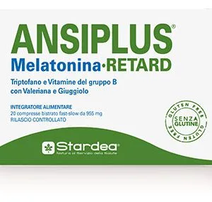 ANSIPLUS RETARD MELATONINA 20 COMPRESSE BISTRATO FAST SLOW 955 MG