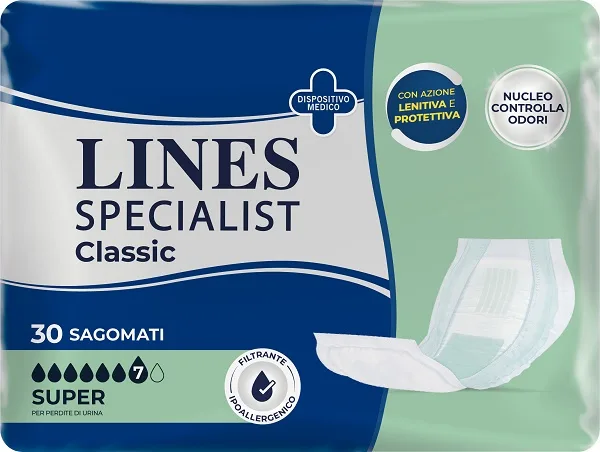 PANNOLONE LINES SPECIALIST CLASSIC SAGOMATO SUPER 30 PEZZI