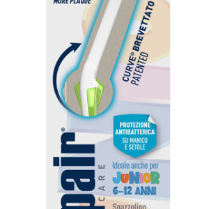 BIOREPAIR ORAL CARE SPAZZOLINO ANTIBATTERICO JUNIOR 6-12 ANNI PIU' COMFORT SETOLE MEDIO SOFT