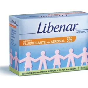 SOLUZIONE SALINA IPERTONICA 3% LIBENAR PER INALAZIONE CON AEROSOL 18 FLACONCINI MONOUSO X 4ML