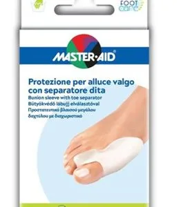 PROTEZIONE MASTER-AID FOOTCARE PER ALLUCE VALGO CON SEPARATORE DITA INTEGRATO 1 PEZZO D9