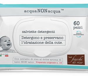 FIOCCHI DI RISO ACQUA NON ACQUA SALVIETTE DETERGENTI 60 PEZZI