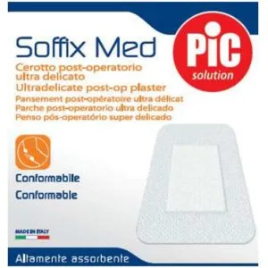 CEROTTO IN TNT ADESIVO 10X8 CM CON COMPRESSA ASSORBENTE 4,5X5,5 CM PIC SOFFIX MED 1 PEZZO
