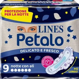 LINES PETALO BLU ASSORBENTE NOTTE 9 PEZZI
