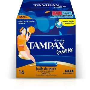 TAMPAX COMPAK ASSORBENTE INTERNO SUPER PLUS 16 PEZZI