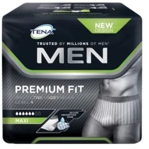 MUTANDINA ASSORBENTE MASCHILE TENA MEN PREMIUM FIT LIVELLO 4 S/M 10 PEZZI