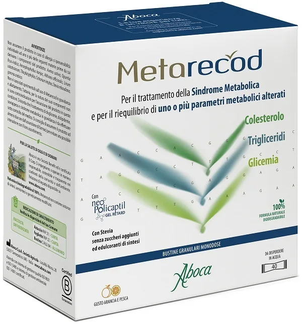 METARECOD 40 BUSTINE GRANULARI X 2,5G GUSTO ARANCIA E PESCA