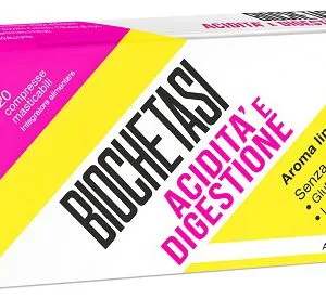 BIOCHETASI ACIDITA' E DIGESTIONE 20 COMPRESSE MASTICABILI AROMA LIMONE