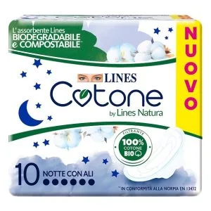 LINES COTONE BIO ULTRA NOTTE 10 PEZZI