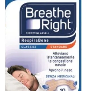 CEROTTI NASALI BREATHE RIGHT CLASSICI 10 PEZZI