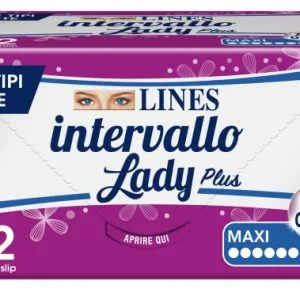 PROTEGGISLIP LINES INTERVALLO LADY PLUS MAXI 22 PEZZI