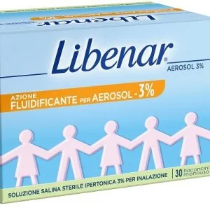 SOLUZIONE SALINA IPERTONICA 3% LIBENAR PER INALAZIONE CON AEROSOL 30 FLACONCINI MONOUSO X 4 ML