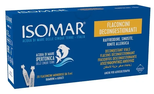 ISOMAR FLACONCINI DECONGESTIONANTI SOLUZIONE IPERTONICA 20 FLACONCINI 5 ML