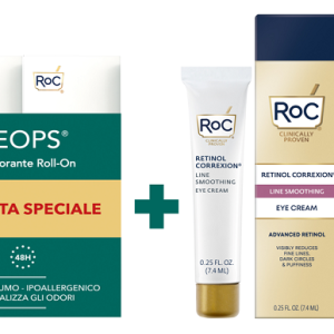 ROC KEOPS DEODORANTE ROLL-ON 48H BIPACK 30 ML + CORREXION LINE SMOOTHING EYE CREAM 7,4 ML IN OMAGGIO